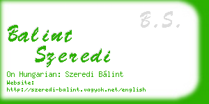 balint szeredi business card